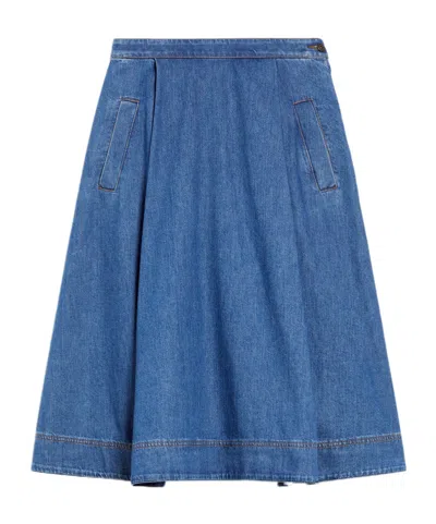 Weekend Max Mara Pleated Dress In Blue