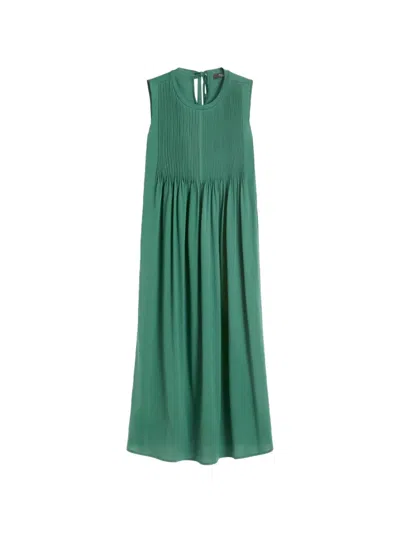 Weekend Max Mara Pleated Dress In Green