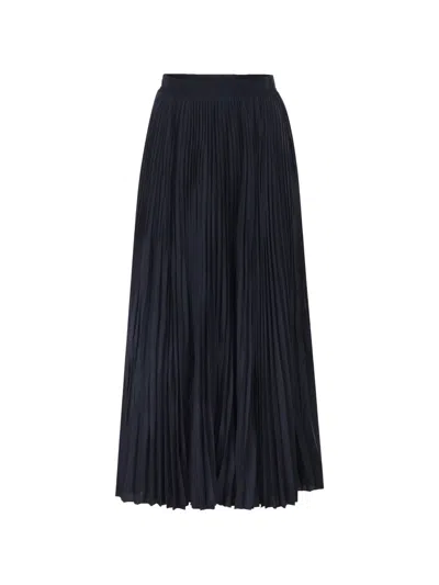 Weekend Max Mara Pleated Flared Maxi Skirt In Blue