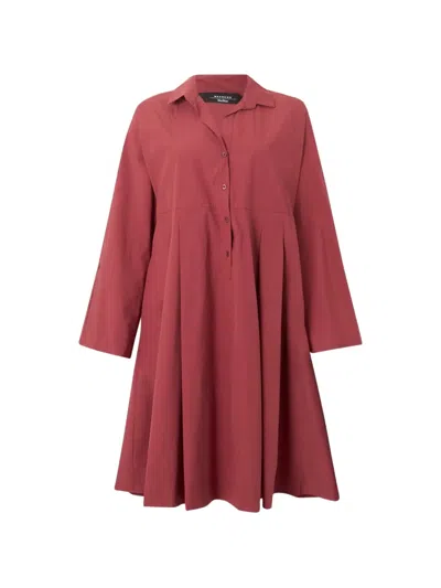 Weekend Max Mara Pleated Long-sleeve Dress In Purple