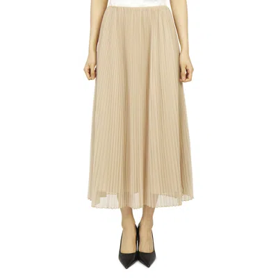 Weekend Max Mara Pleated Midi Skirt In Brown