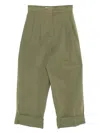 Weekend Max Mara Pleated Pants In Green