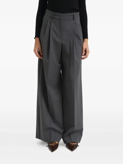 Weekend Max Mara Pleated Pants In Gray