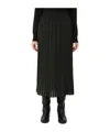 Weekend Max Mara Bora Pleated Midi Skirt In Black