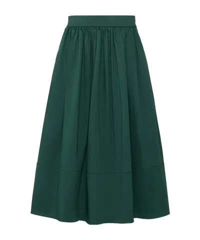 Weekend Max Mara Pleated Skirt In Green