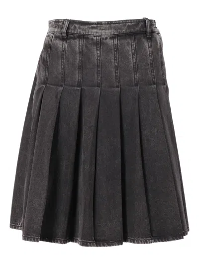 Weekend Max Mara Pleated Skirt In Gray