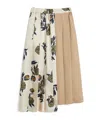 Weekend Max Mara Pleated Skirt In Patterned Twill In Neutral