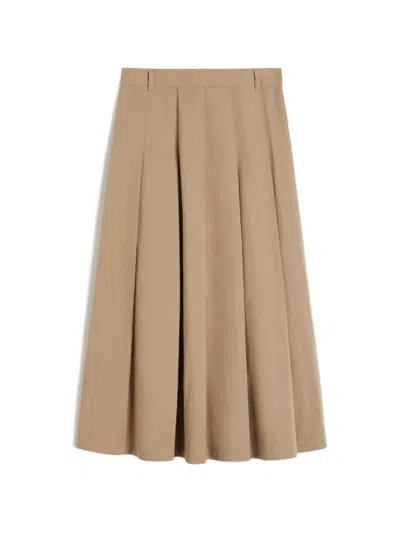 Weekend Max Mara Pleated Skirt In Neutral