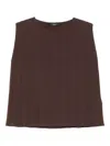 Weekend Max Mara Pleated Sleeveless Top In Brown