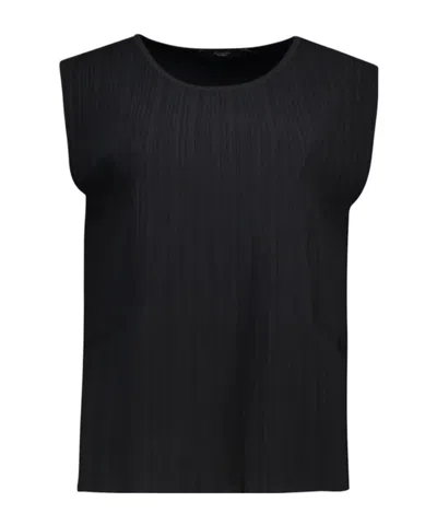 Weekend Max Mara Pleated T-shirt In Black