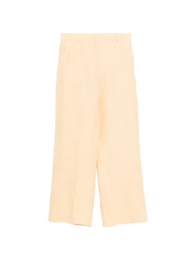 Weekend Max Mara Pleated Trousers In Yellow