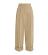 Weekend Max Mara Pleated Wide-leg Tapered Trousers In Sand