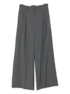 Weekend Max Mara Pleated Wide-leg Trousers In Gray