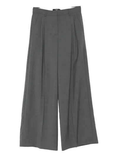 Weekend Max Mara Pleated Wide-leg Trousers In Gray