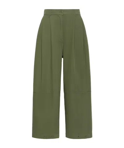 Weekend Max Mara Casual Pants With Belt Loops In Green