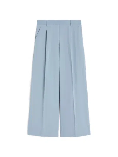 Weekend Max Mara Pleated Wide-leg Trousers In Blue