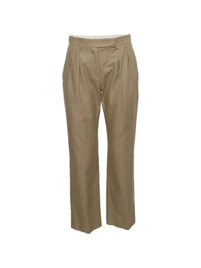 Pre-owned Weekend Max Mara Pleated Wide-leg Trousers In Neutral