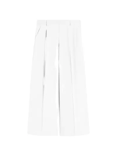 Weekend Max Mara Pleated-detail Trousers In White