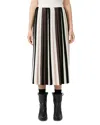 Weekend Max Mara Pleiadi Multicolor Pleated Striped Skirt In Multi