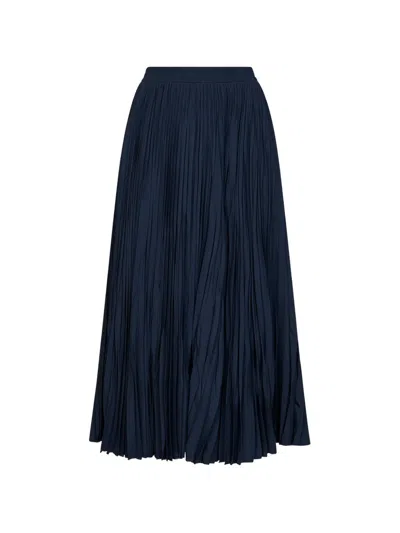 Weekend Max Mara Plissé-effect Midi Skirt In Blue
