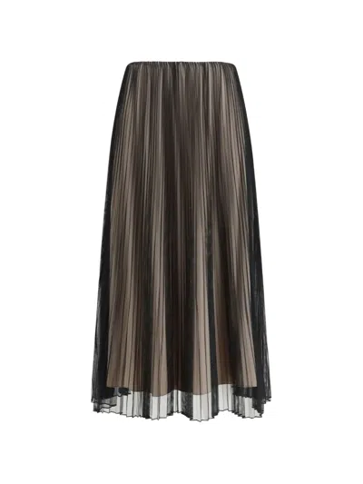Weekend Max Mara Plissé-pleated Tulle Skirt In Gray