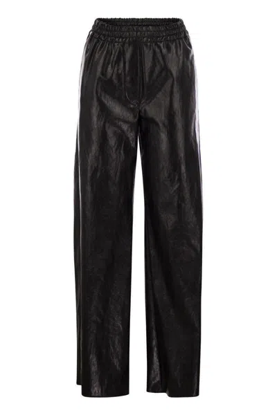 WEEKEND MAX MARA WEEKEND MAX MARA PLUTONE - COATED FABRIC WIDE TROUSERS
