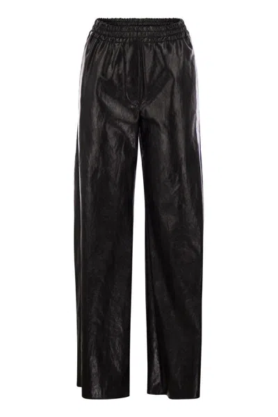 WEEKEND MAX MARA WEEKEND MAX MARA PLUTONE - COATED FABRIC WIDE TROUSERS