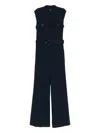 Weekend Max Mara Pocket-belted Jumpsuit In Blue