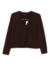 Weekend Max Mara Pocket Button Cardigan In Black