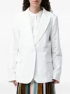 Weekend Max Mara Pocket Single-breasted Quito Blazer In White