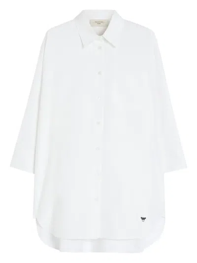 Weekend Max Mara Pocket Three-quarter Sleeve Shirt In White