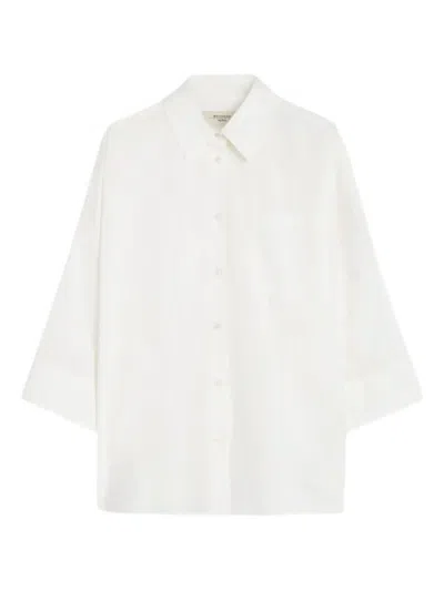Weekend Max Mara Pocket Three-quarter Sleeve Shirt In White
