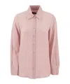 Weekend Max Mara Pointed Collar Long-sleeved Shirt In Nude