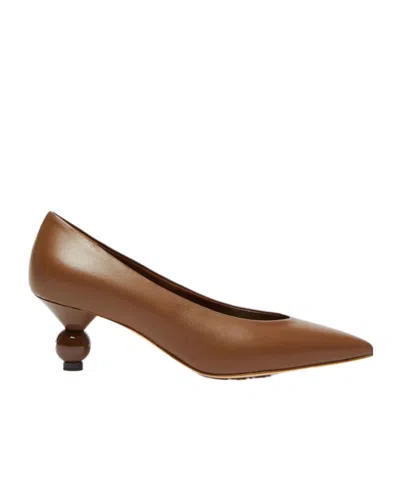 Weekend Max Mara Pointed High Heels In Brown