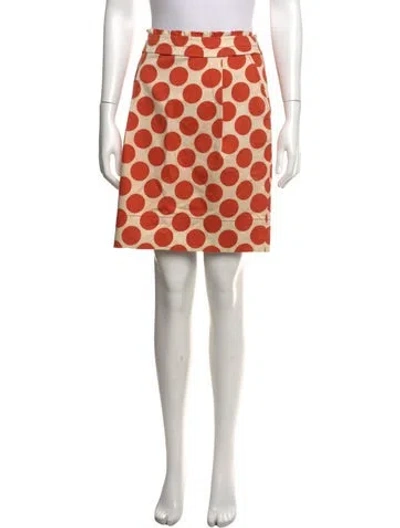 Pre-owned Weekend Max Mara Polka Dot Print Mini Skirt In Neutrals