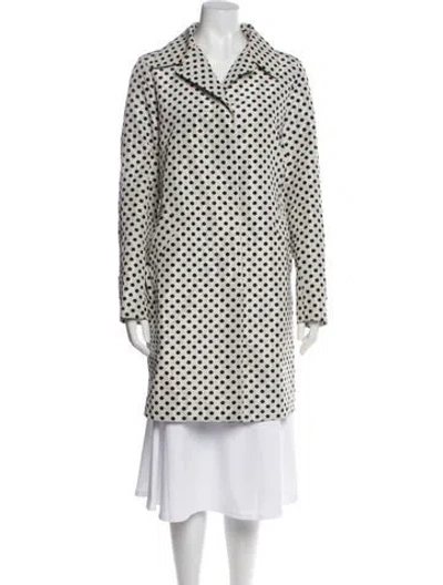 Pre-owned Weekend Max Mara Polka Dot Print Trench Coat In Multi