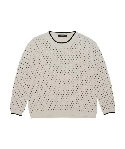 Weekend Max Mara Polka Dot Printed Pullover In White
