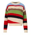 Weekend Max Mara Striped Crew Neck Knit Sweater In Multi