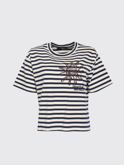 Weekend Max Mara Cotton T-shirt With Floral Embroidery In Multi