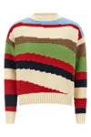 Weekend Max Mara Striped Crew Neck Knit Sweater In Multi