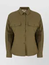 Weekend Max Mara Poplin Shirt With Long Sleeves In Neutral