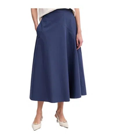 Weekend Max Mara Poplin Skirt In Blue