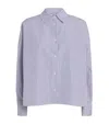 Weekend Max Mara Arturo Striped Cotton Shirt In Blue