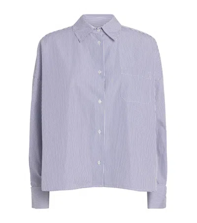 Weekend Max Mara Poplin Stripe Shirt In Blue