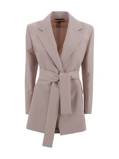 Weekend Max Mara Powder Pink Wool Teso Blazer