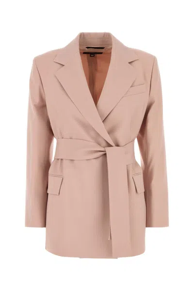 Weekend Max Mara Powder Pink Wool Teso Blazer