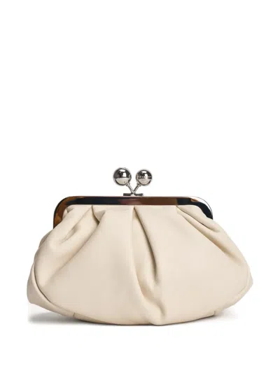 Weekend Max Mara Prati Kisslock Clutch Bag In Neutral