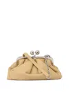 Weekend Max Mara Prati Pleated Clutch Bag In Yellow