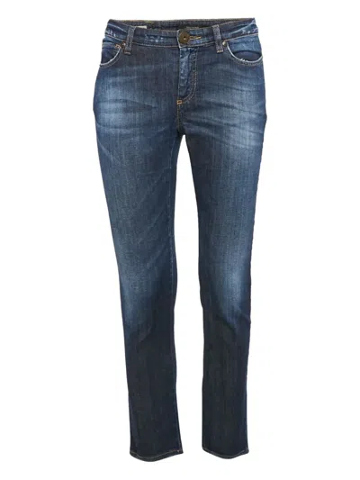 Pre-owned Weekend Max Mara  Crystal-stud Jeans In Blue
