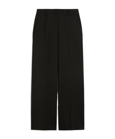 Weekend Max Mara Pressed Crease Pants In Black